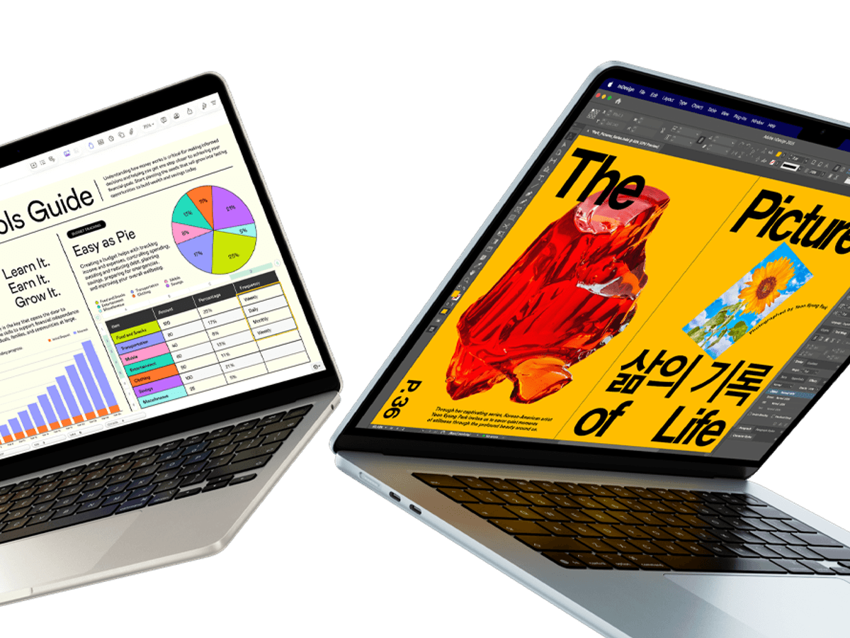 Apple MacBook Air 15-inch M4 2025 — open design studio view